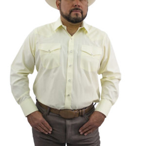 Camisa vaquera color beige